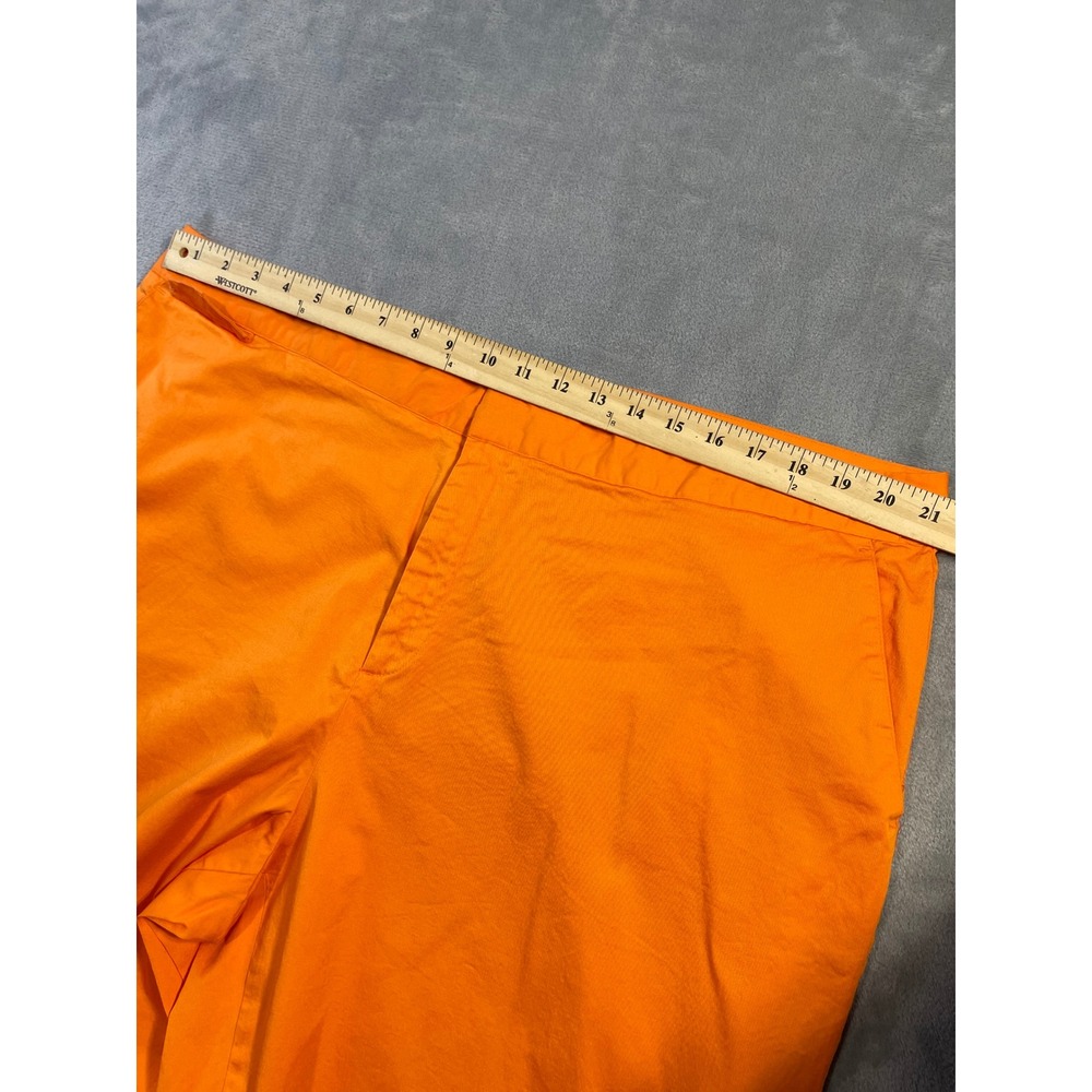J.G. Hook Women 26W Crop Pants Orange Stretch Cotton Twill - Picture 5 of 8